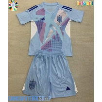 Camisa de time de futebol Espanha Goleiro Replicas 1º Equipamento Infantil Europeu 2024 Manga Curta (+ Calças curtas)